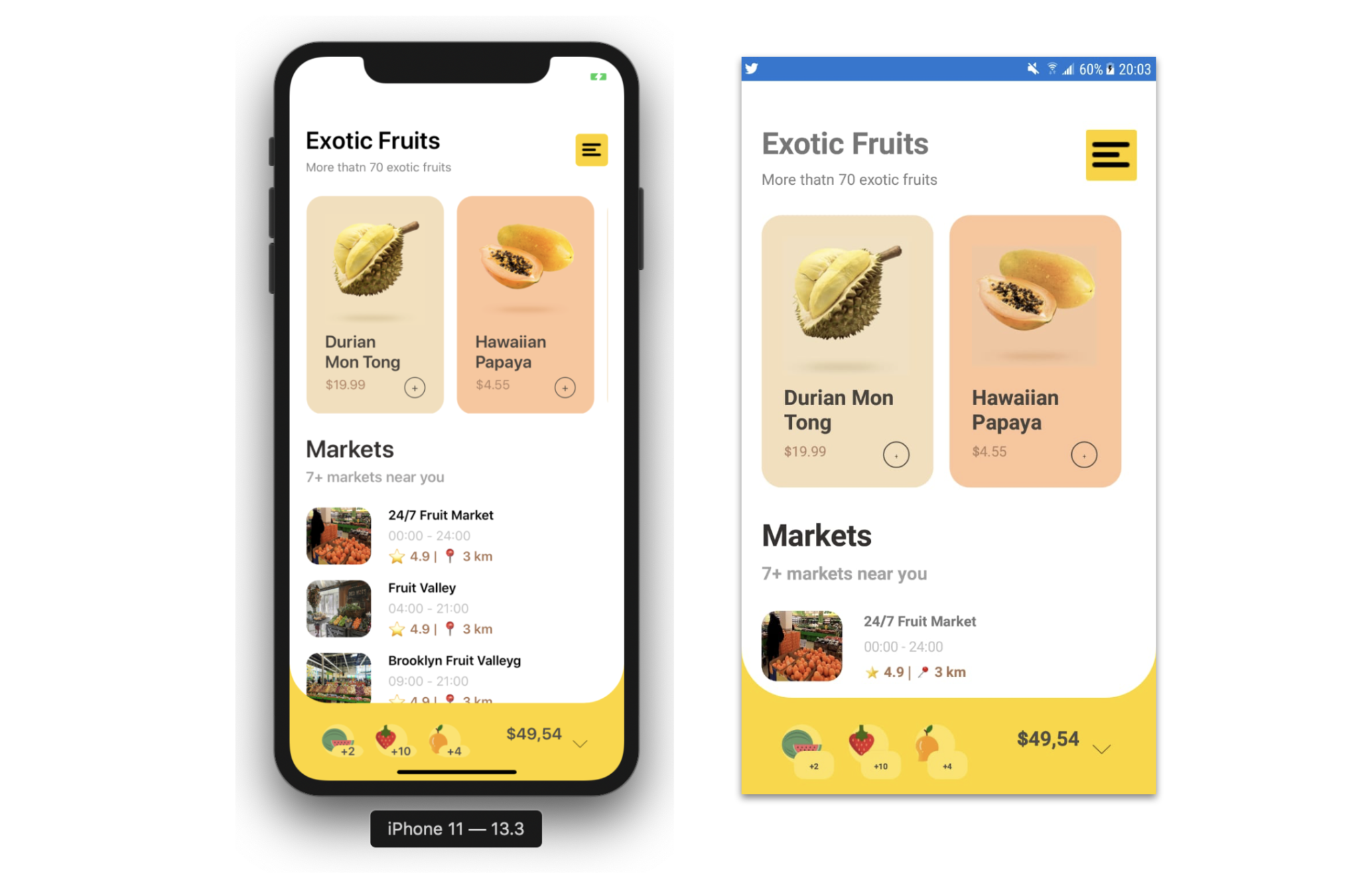 Replicating Exotic Fruits App in Xamarin Forms