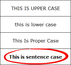 This is a sentence case