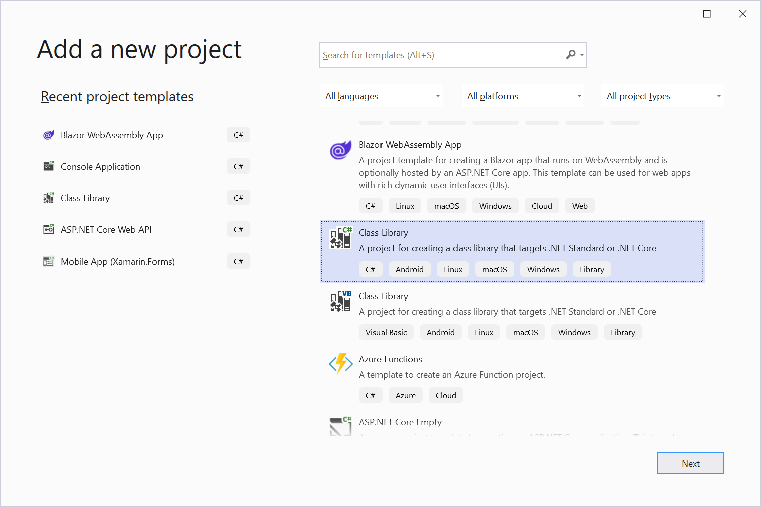 Create a new library - NuGet package with Azure DevOps