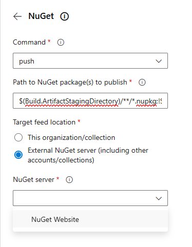 NuGet configuration in Azure DevOps