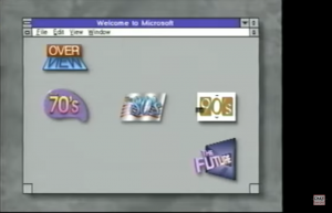 Windows 3 (circa 1994) - screenshot from 1994 Welcome to Microsoft video (via Computer History Archive Project's YouTube channel)