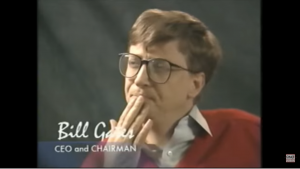 39-year-old Bill Gates - Screenshot from 1994 Welcome to Microsoft video (via Computer History Archive Project's YouTube channel)