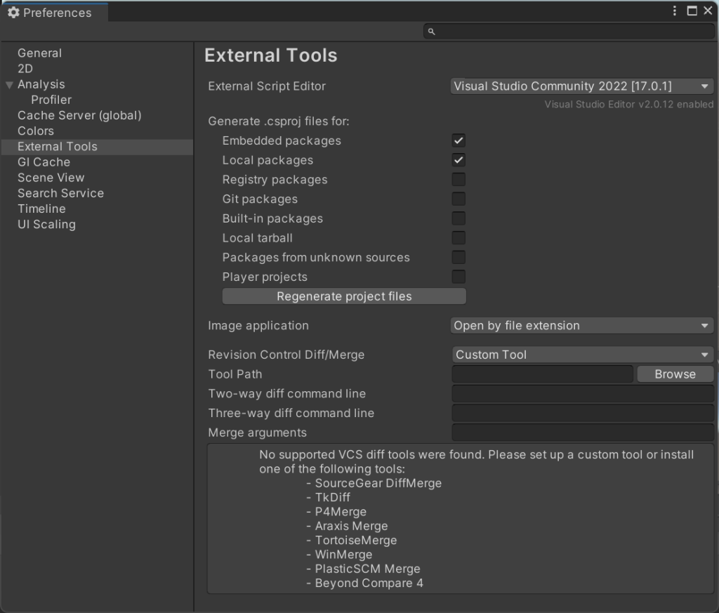 External tools for Unity in Windows