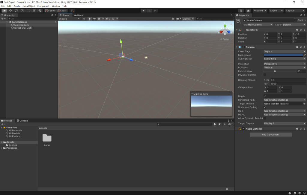 First project with Unity - Explain