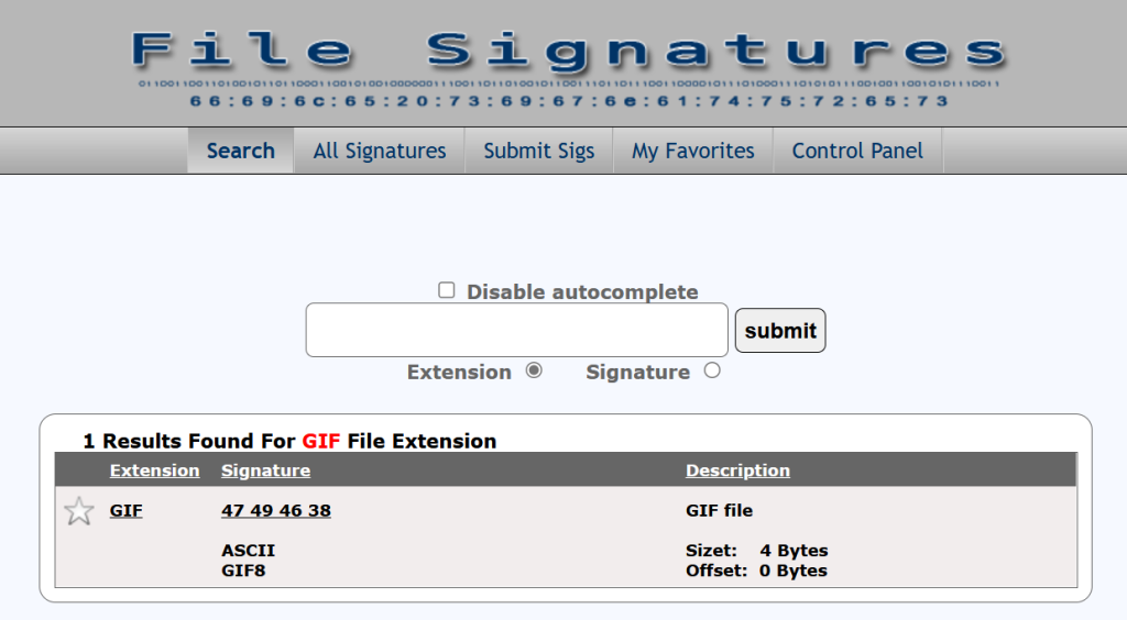 Signature for GIF on File Signature website - Upload/Download Files Using HttpClient