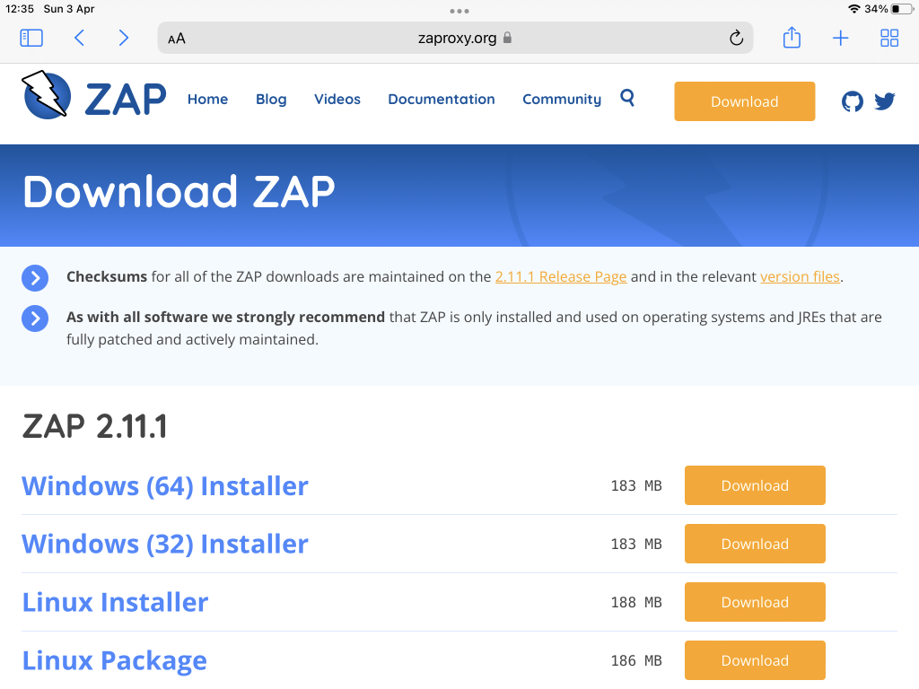 OWASP Zap Download page - Add Security Headers to Blazor WebAssembly