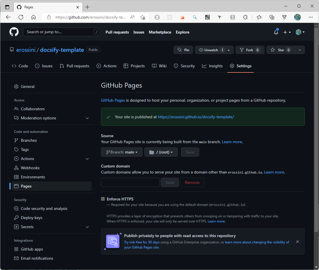 Create documentation with Docsify and GitHub Pages PureSourceCode